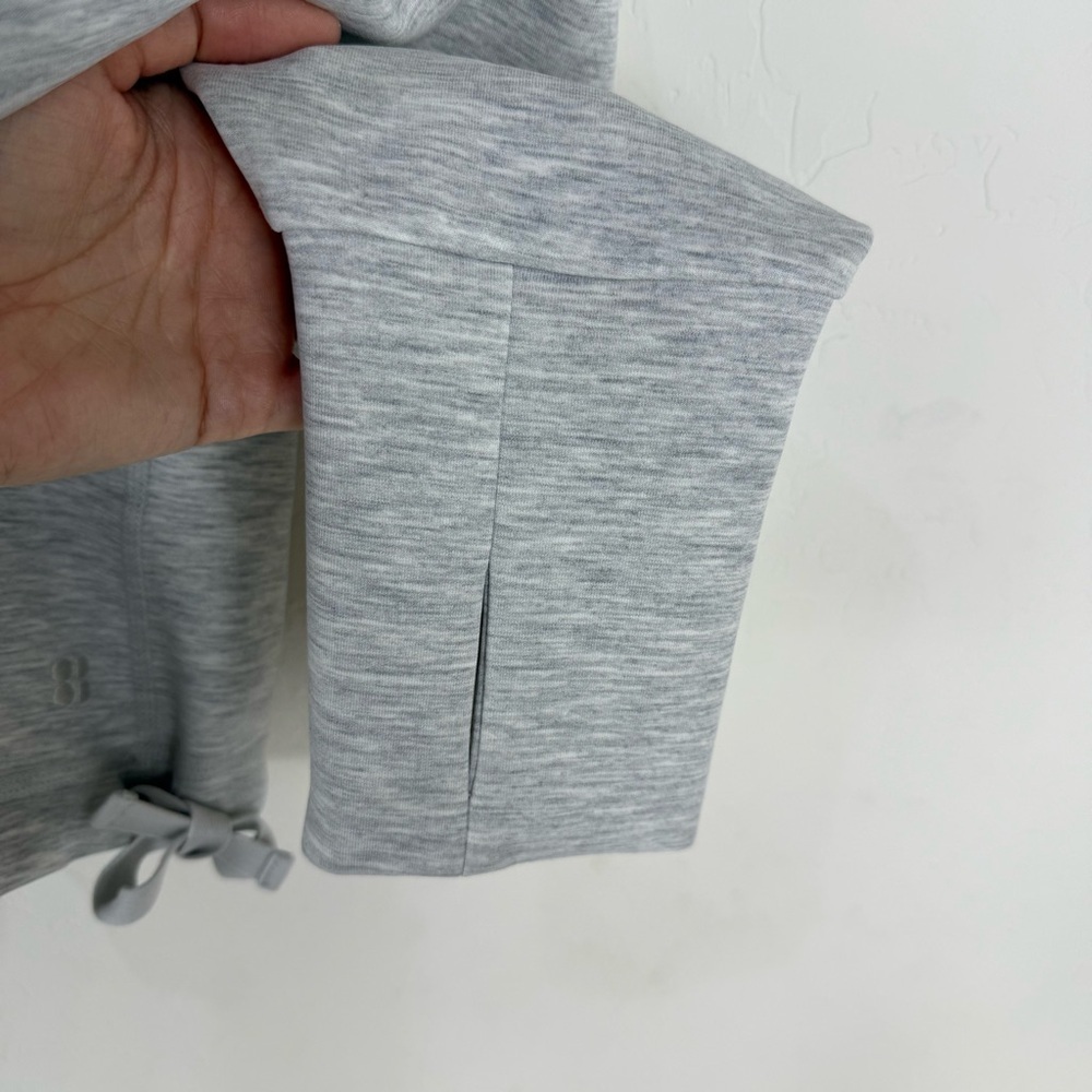 Sweaty Betty Sand Wash Gray Space Dye Crew Neck Side Tie Sweatshirt - Picture 5 of 9